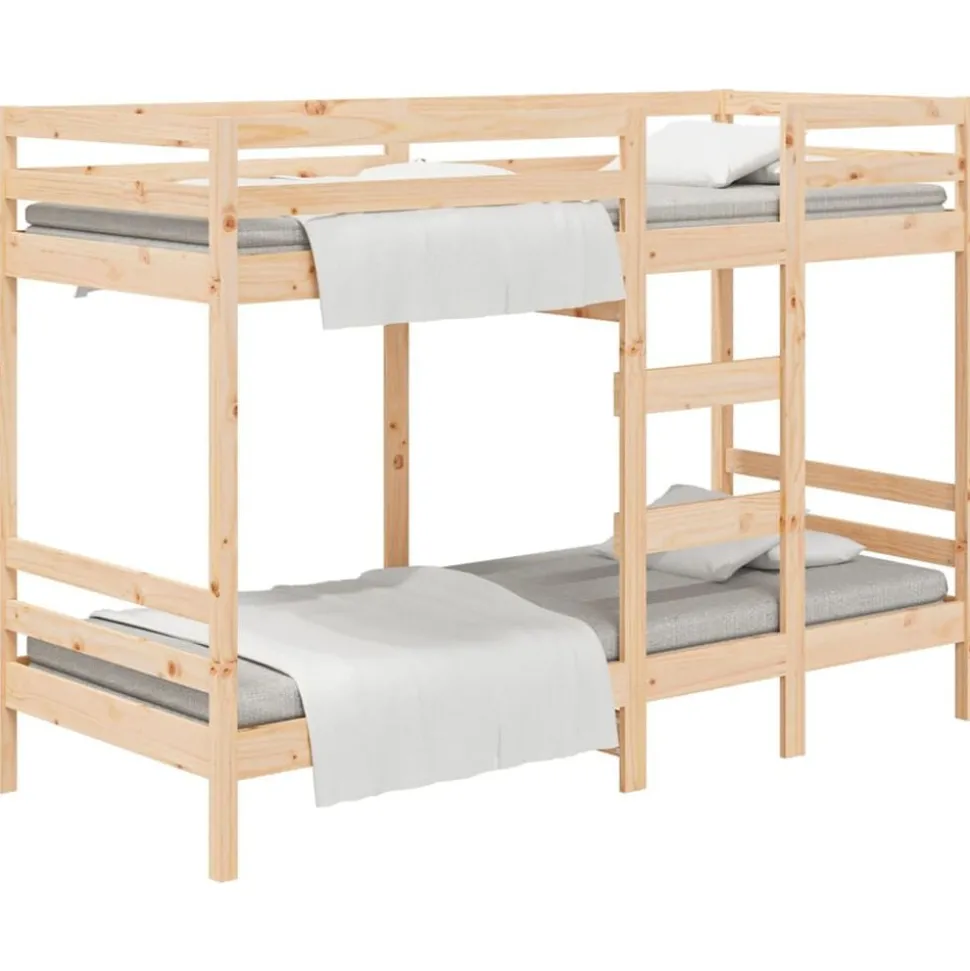 vidaXL Stapelbedframe zonder matras massief grenenhout 90x200 cm