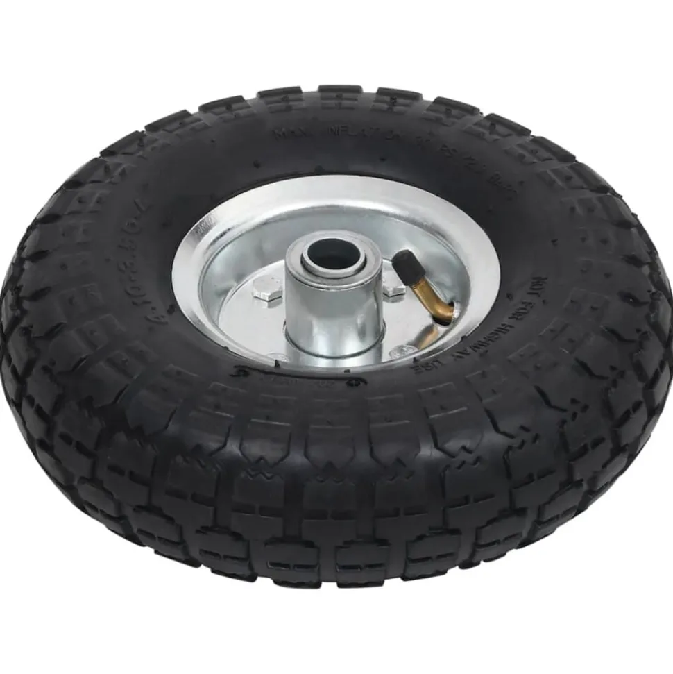 vidaXL Steekwagenwielen 4,10/3,50-4 (260x83) rubber 2 st