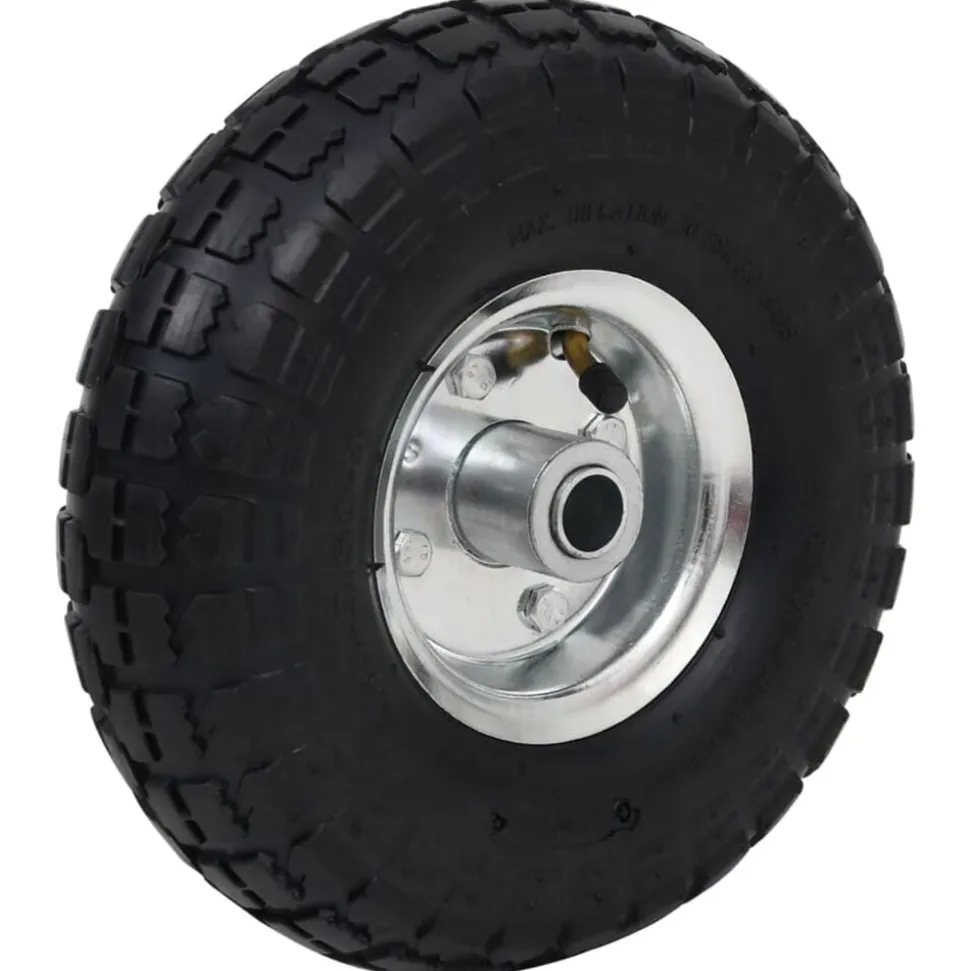 vidaXL Steekwagenwielen 4,10/3,50-4 (260x83) rubber 2 st