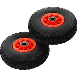 vidaXL Steekwagenwielen 3,00-4 (260x85) massief PU 2 st