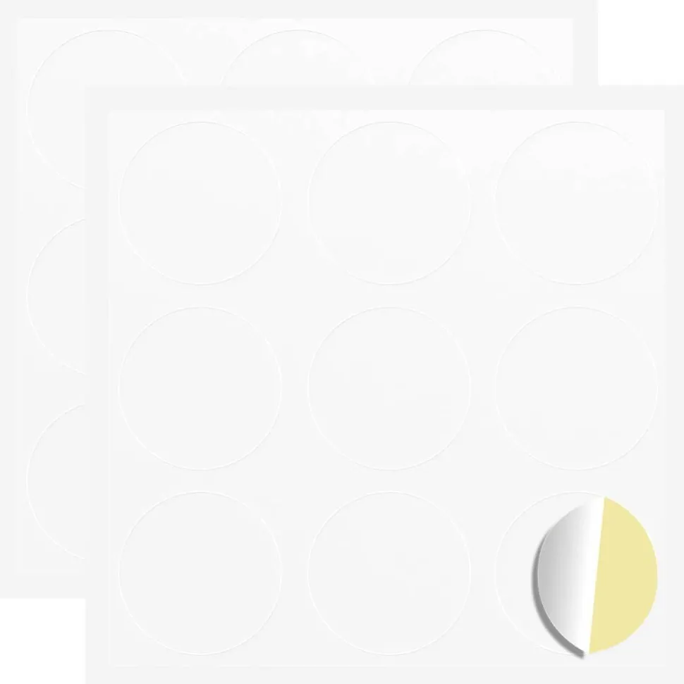 vidaXL Sticker 2 pcs Wit Ø 20 x 0,5 mm Papier