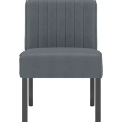vidaXL Stoel fluweel donkergrijs