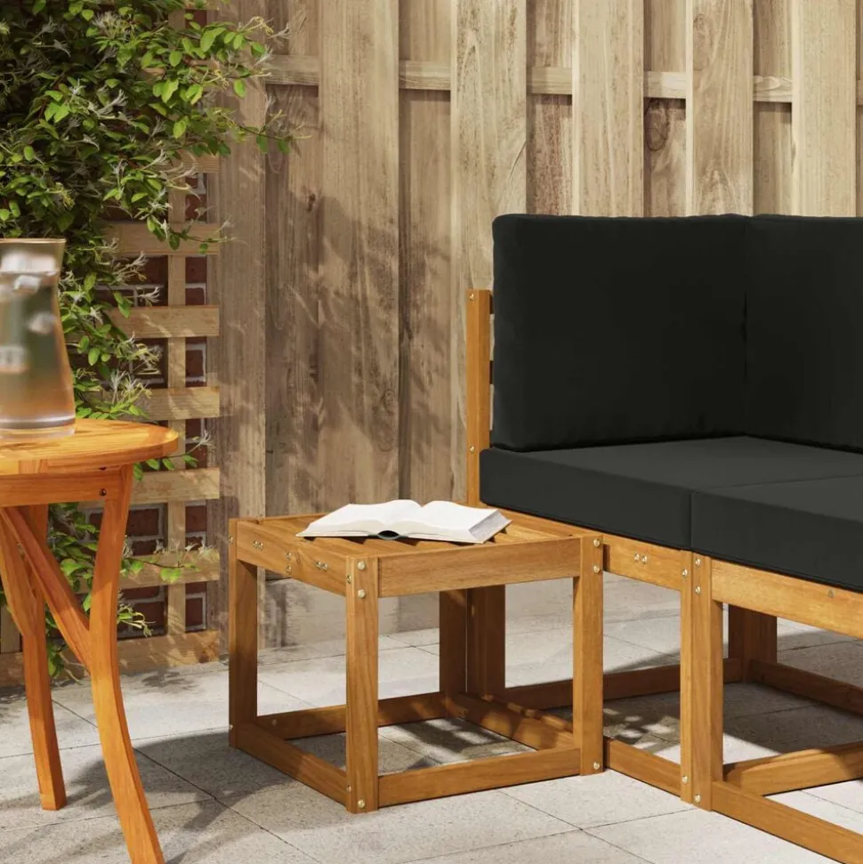 vidaXL Stoelbank Naturel 43 x 43 x 37 cm Massief Acaciahout