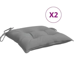 vidaXL Stoelkussens 2 st 40x40x7 cm oxford stof grijs