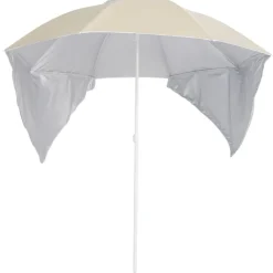 vidaXL Strandparasol met zijwanden 215 cm zandkleurig