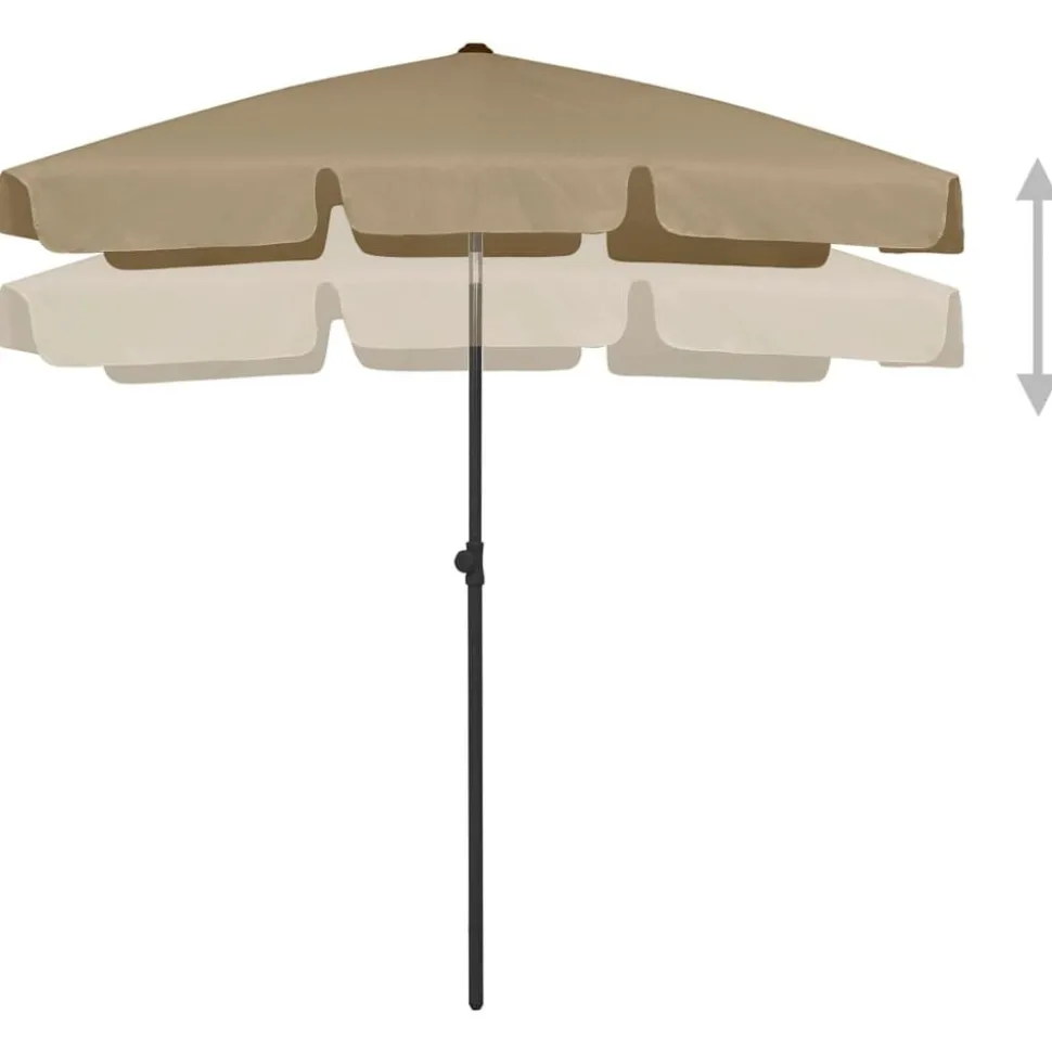 vidaXL Strandparasol 180x120 cm taupe