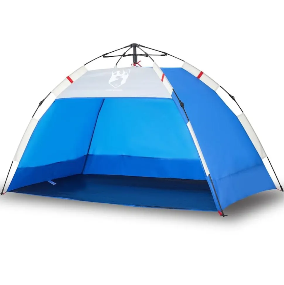 vidaXL Strandtent 2-persoons waterdicht snelontgrendeling azuurblauw