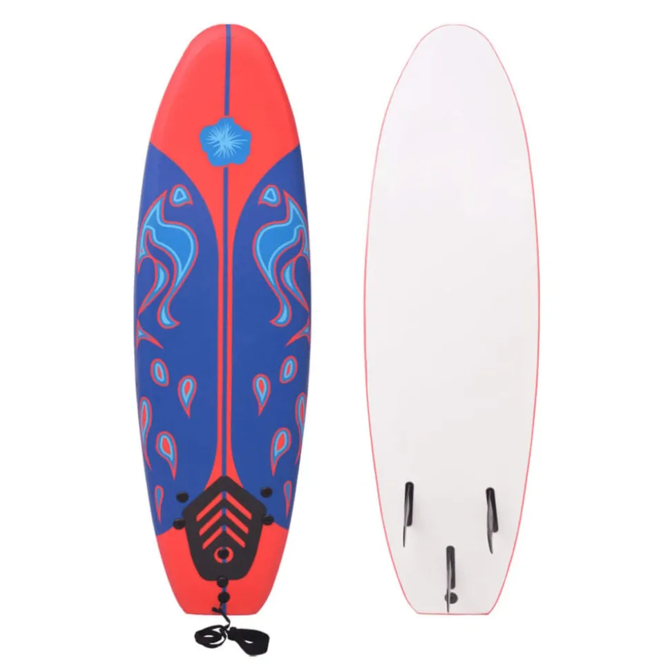 vidaXL Surfplank 170 cm blauw en rood