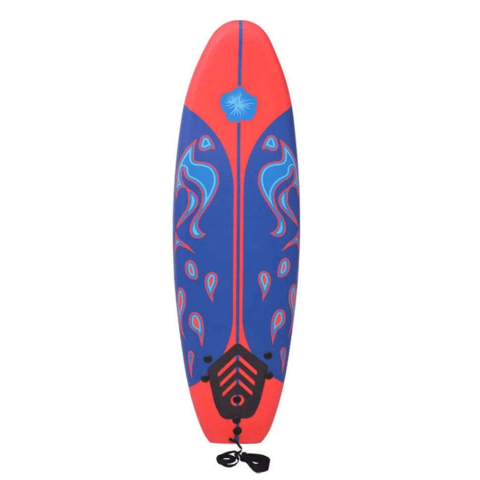 vidaXL Surfplank 170 cm blauw en rood