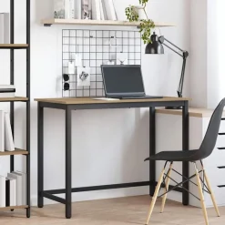 vidaXL Tafel Artisan Eiken 80 x 50 x 76,5 cm Engineered hout en staal
