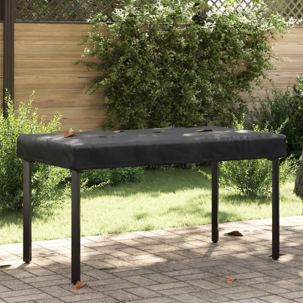 vidaXL Tafel Dek Effen Zwart 122 x 72 x 15 cm Stof