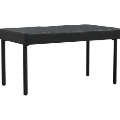 vidaXL Tafel Dek Effen Zwart 122 x 72 x 15 cm Stof