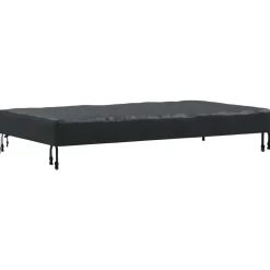 vidaXL Tafel Dek Effen Zwart 122 x 72 x 15 cm Stof
