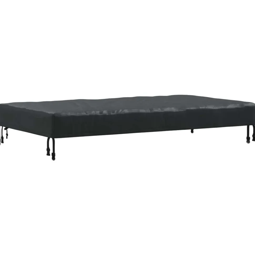 vidaXL Tafel Dek Effen Zwart 122 x 72 x 15 cm Stof