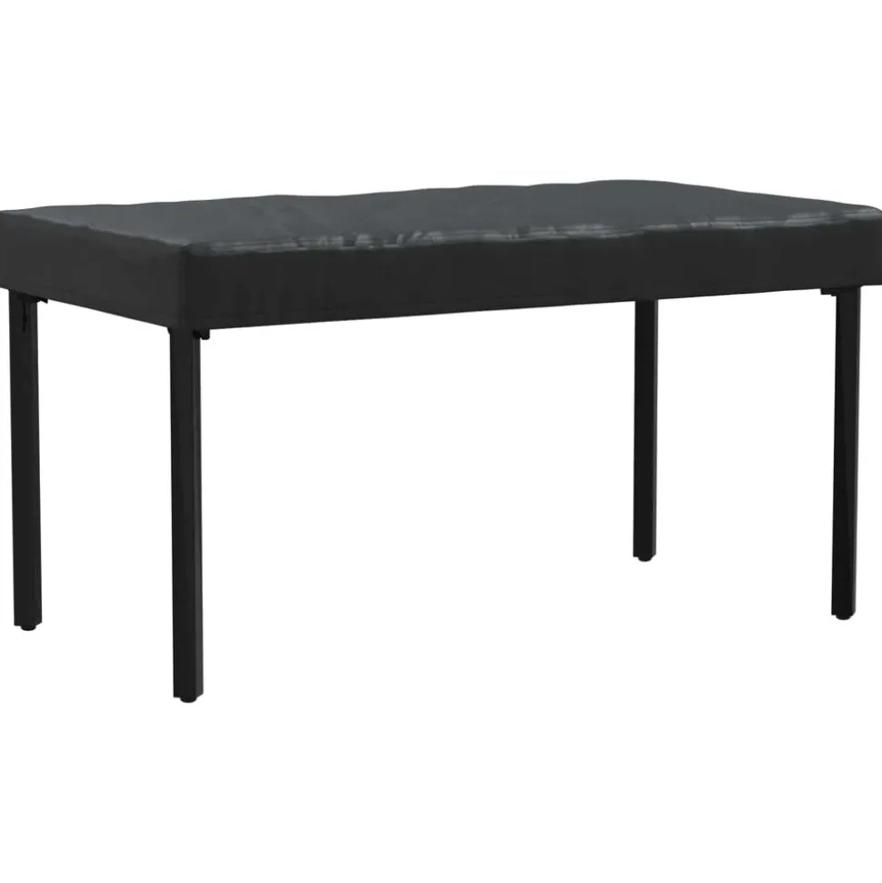vidaXL Tafel Dek Effen Zwart 122 x 72 x 15 cm Stof