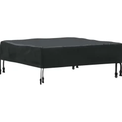 vidaXL Tafel Dek Effen Zwart 62 x 62 x 15 cm Stof