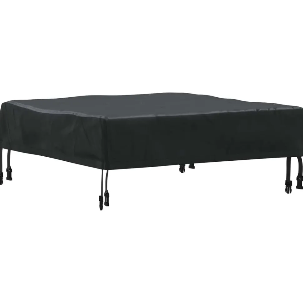 vidaXL Tafel Dek Effen Zwart 62 x 62 x 15 cm Stof