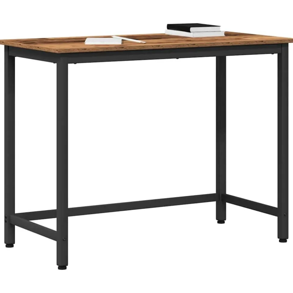 vidaXL Tafel Oudhout 80 x 50 x 76,5 cm Engineered hout en staal