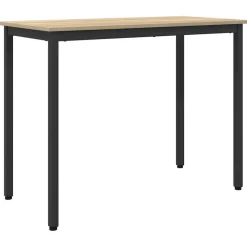 vidaXL Tafel Sonoma Eiken 100 x 50 x 76,5 cm Engineered hout en staal
