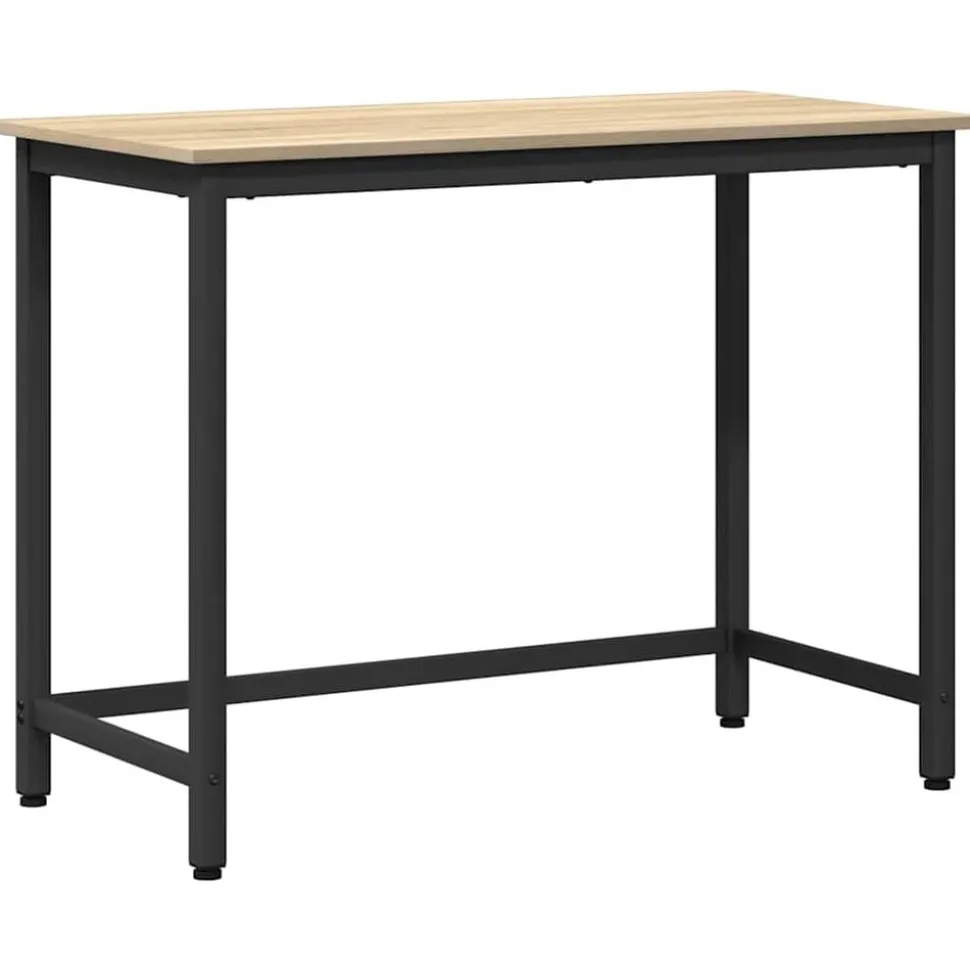 vidaXL Tafel Sonoma Eiken 80 x 50 x 76,5 cm Engineered hout en staal