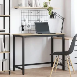 vidaXL Tafel Sonoma Eiken 80 x 50 x 76,5 cm Engineered hout en staal