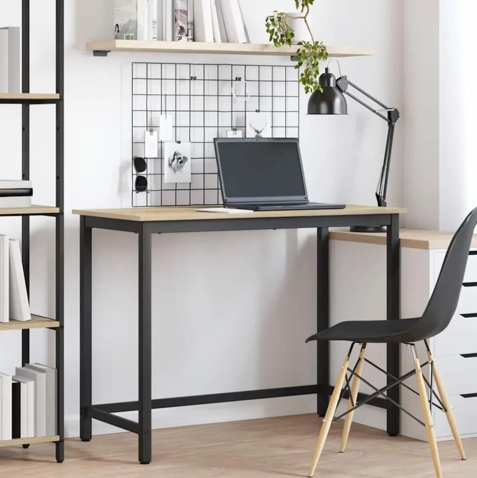 vidaXL Tafel Sonoma Eiken 80 x 50 x 76,5 cm Engineered hout en staal