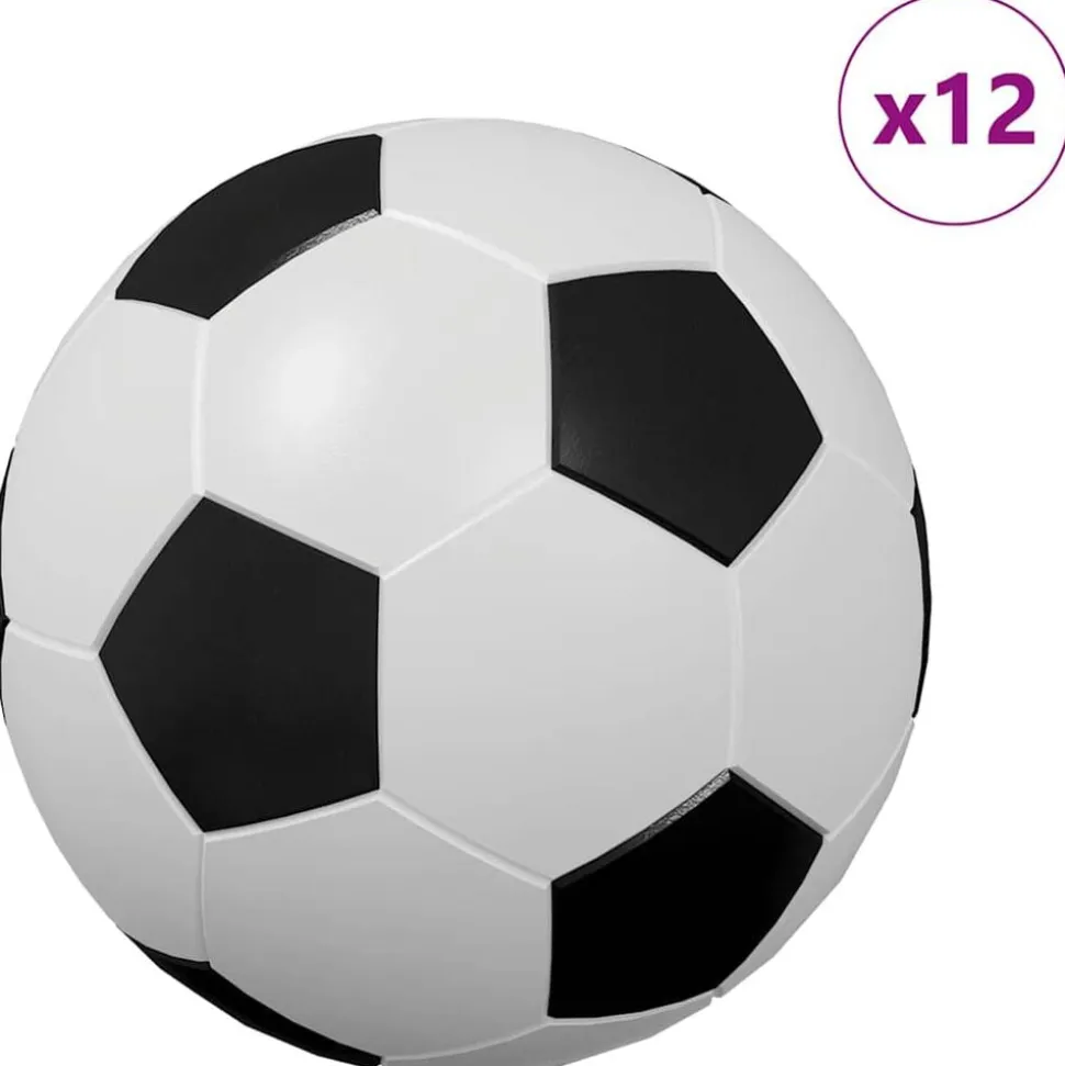 vidaXL Tafel Voetballen 12 pcs Wit 3,6 x 3,6 cm Polypropyleen