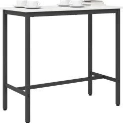 vidaXL Tafel Wit 100 x 50 x 91 cm Engineered hout en staal