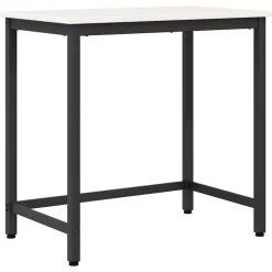 vidaXL Tafel Wit 80 x 50 x 77 cm Engineered hout en staal