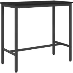 vidaXL Tafel Zwart Eiken 100 x 50 x 90,5 cm Engineered hout en staal