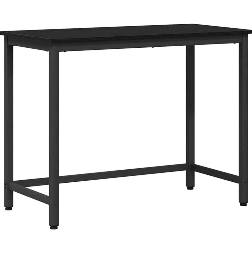 vidaXL Tafel Zwart Eiken 80 x 50 x 76,5 cm Engineered hout en staal