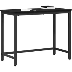vidaXL Tafel Zwart Eiken 80 x 50 x 76,5 cm Engineered hout en staal