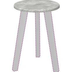 vidaXL Tafelblad Betongrijs Ø 30 x 1,5 cm Bewerkt hout