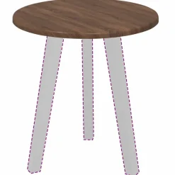 vidaXL Tafelblad bruin eikenkleur Ø 40 x 1,5 cm Bewerkt hout