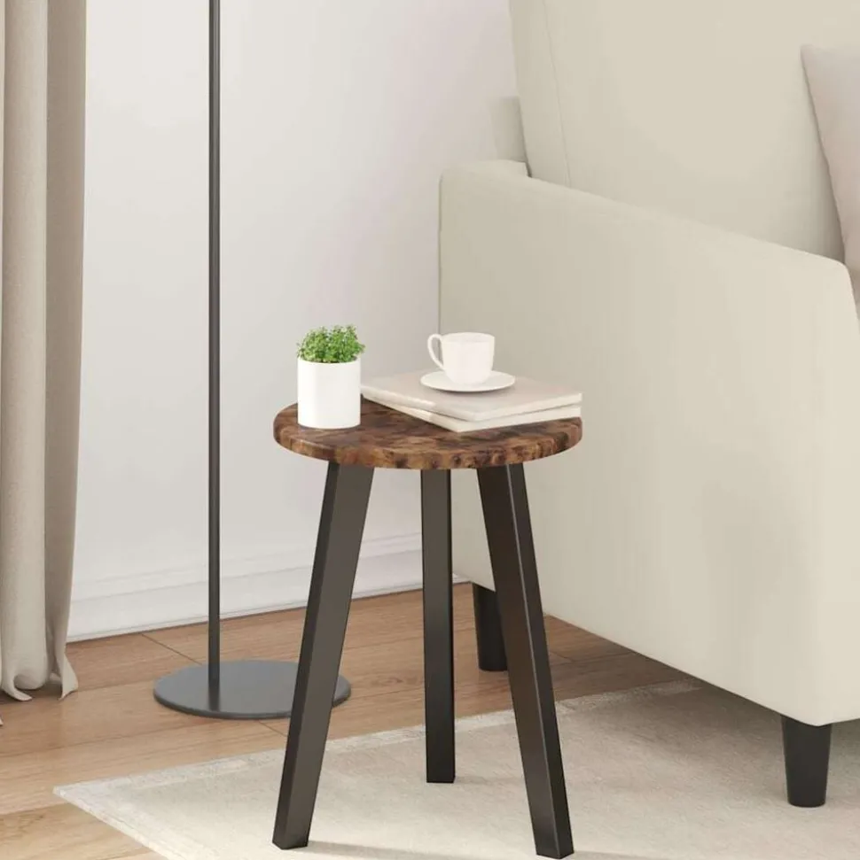 vidaXL Tafelblad Gerookt eiken Ø 30 x 1,5 cm Bewerkt hout
