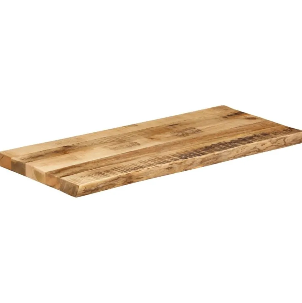 vidaXL Tafelblad met natuurlijke rand 90x40x2,5 cm massief mangohout
