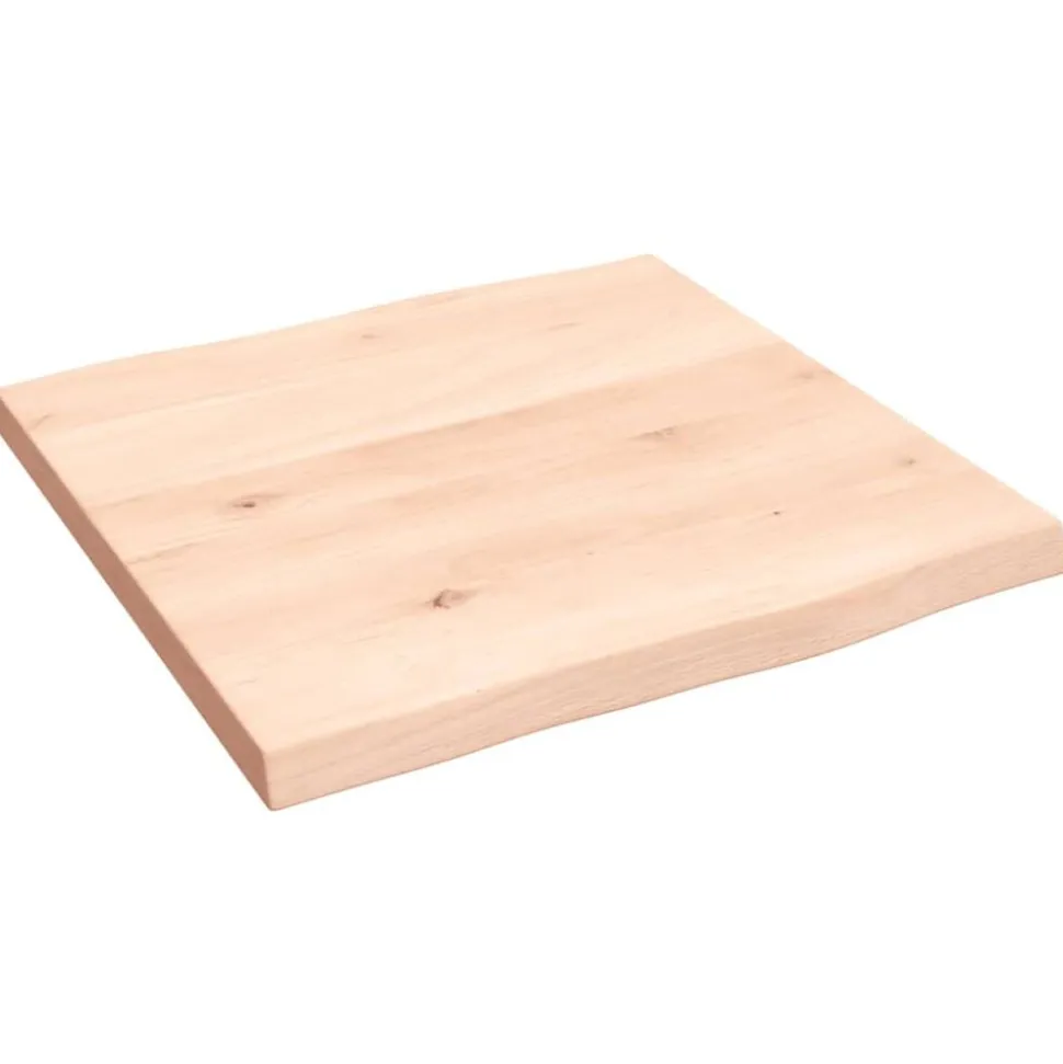 vidaXL Tafelblad natuurlijke rand 40x40x2 cm massief eikenhout