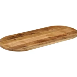 vidaXL Tafelblad ovaal 80x40x3,8 cm massief ruw mangohout