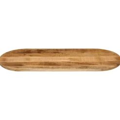 vidaXL Tafelblad ovaal 80x40x3,8 cm massief ruw mangohout