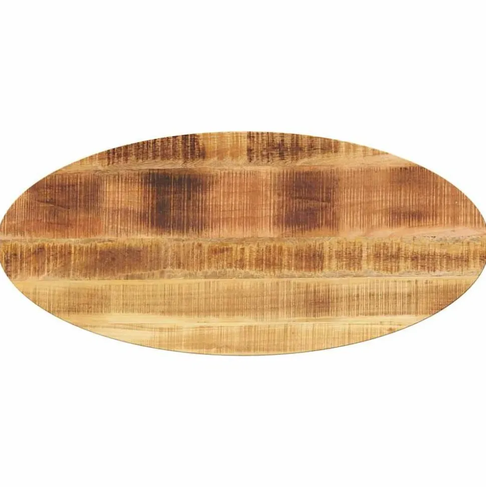 vidaXL Tafelblad ovaal 110x40x3,8 cm massief mangohout