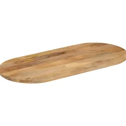 vidaXL Tafelblad ovaal 80x40x3,8 cm massief mangohout