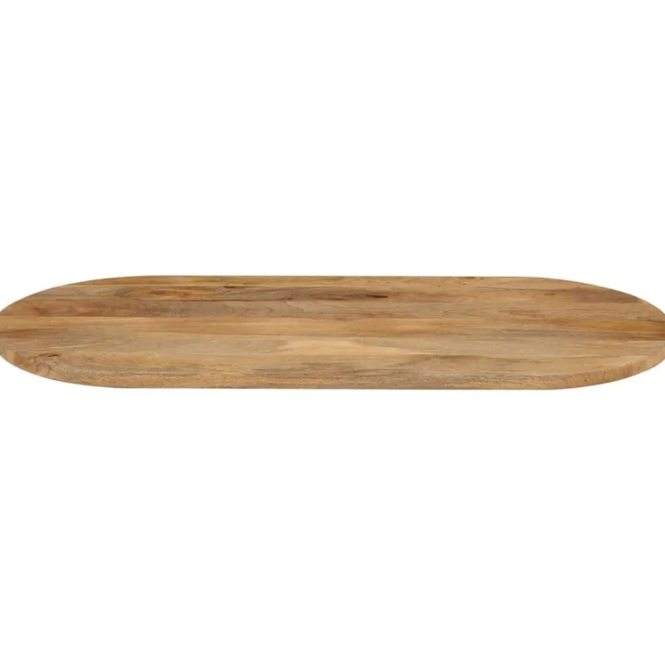 vidaXL Tafelblad ovaal 80x40x3,8 cm massief mangohout