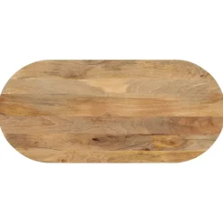 vidaXL Tafelblad ovaal 80x40x2,5 cm massief mangohout