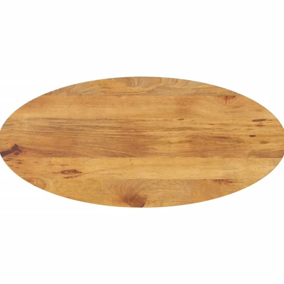 vidaXL Tafelblad ovaal 140x50x3,8 cm massief mangohout