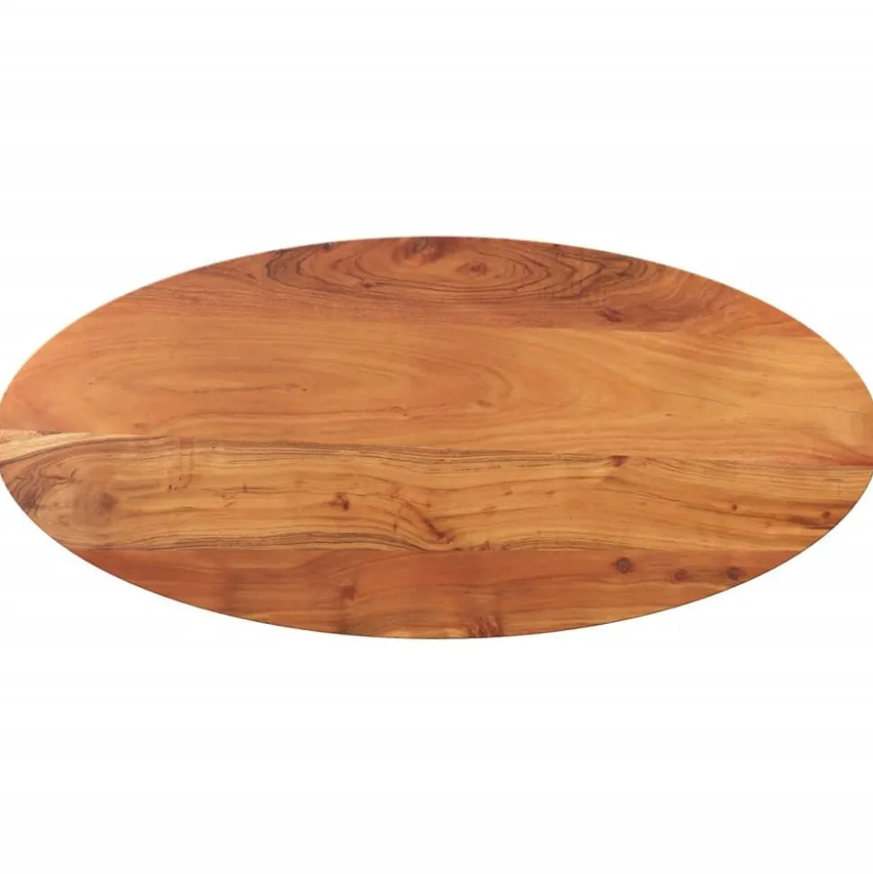vidaXL Tafelblad ovaal 80x40x2,5 cm massief acaciahout