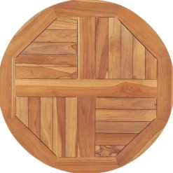 vidaXL Tafelblad rond 2,5 cm 60 cm massief teakhout