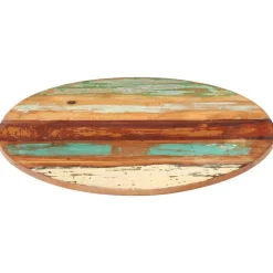 vidaXL Tafelblad rond 15-16 mm 40 cm massief gerecycled hout