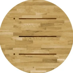 vidaXL Tafelblad rond 23 mm 500 mm massief eikenhout