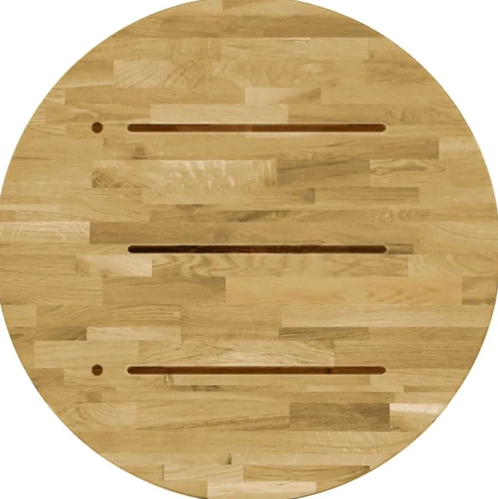vidaXL Tafelblad rond 23 mm 500 mm massief eikenhout