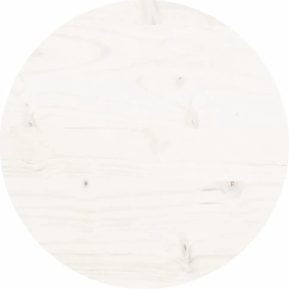 vidaXL Tafelblad rond Ø30x3 cm massief grenenhout wit
